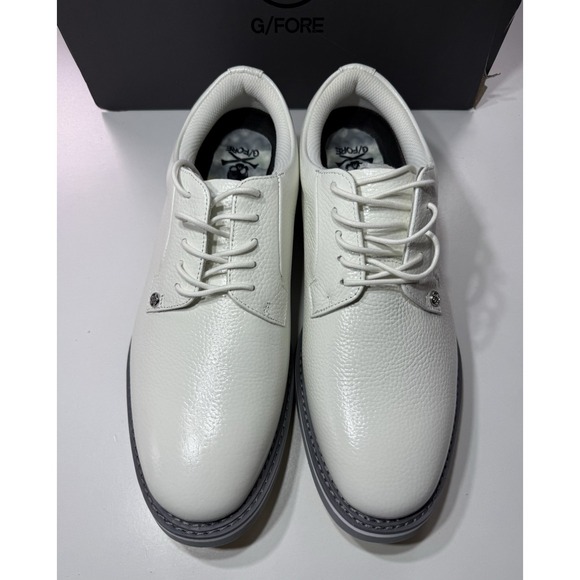 G Fore Golf Shoes Mens Size 13 Gallivanter White Pebble Leather - Picture 1 of 16